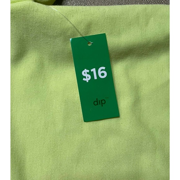 DIP Mens 2X T Shirt Bright Neon Green XXL Short Sleeve Solid Workout Work Tee - Picture 2 of 4